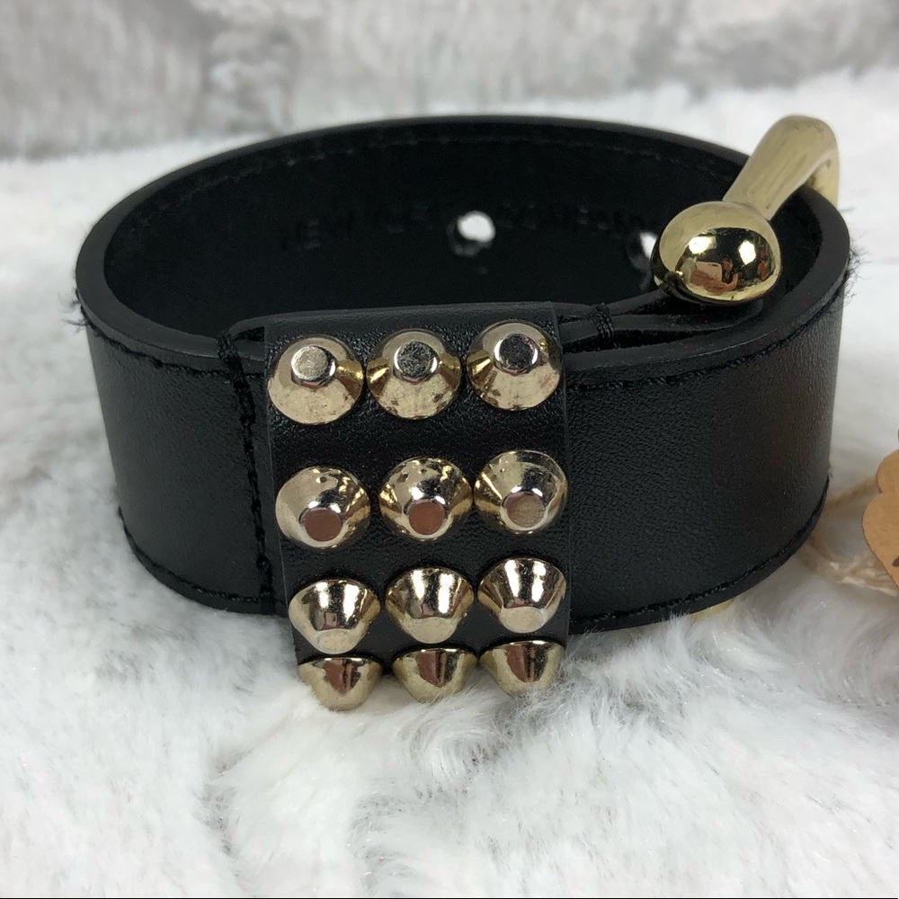 Buckle Up Boutique Leather Belt Spike Bracelet - Picture 2 of 5